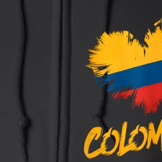 Colombia Heart Flag Full Zip Hoodie