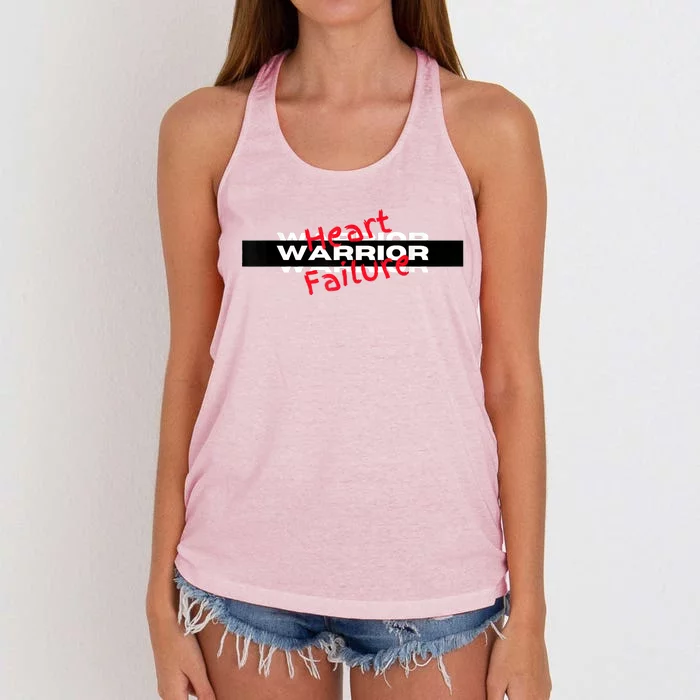 Congestive Heart Failure Warrior Heart Health Motivation Women's Knotted Racerback Tank