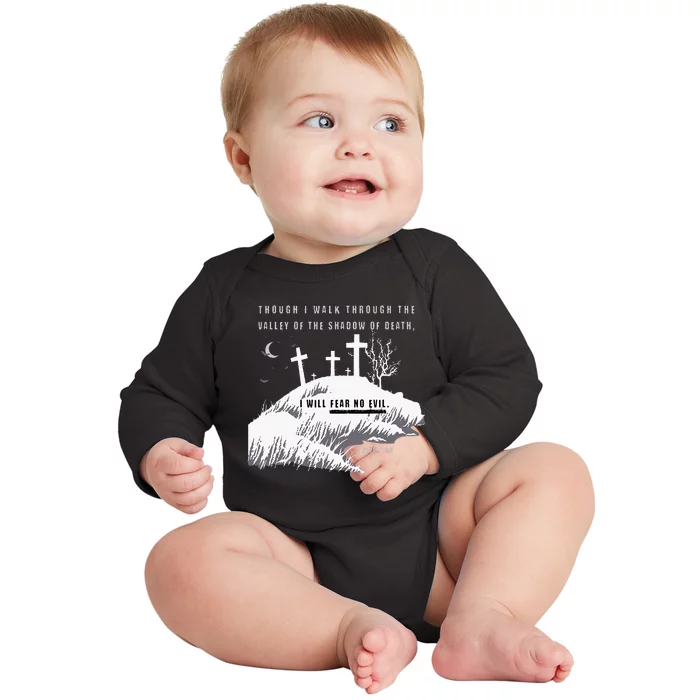 Christian Halloween Fear No Evil Baby Long Sleeve Bodysuit