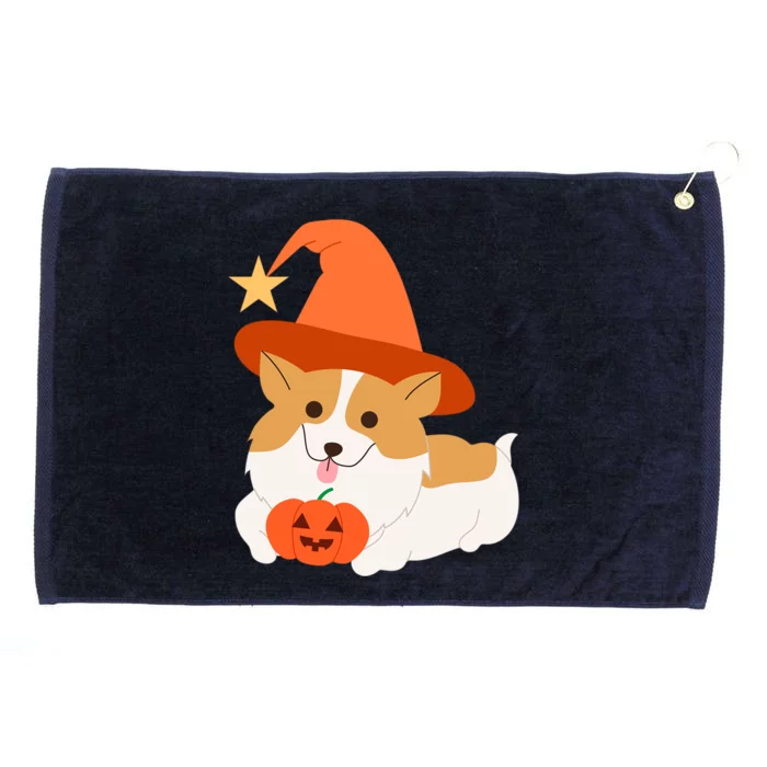 Cute Halloween Fall Dog Spooky Season Corgi Dogs Puppy Witch Great Gift Grommeted Golf Towel