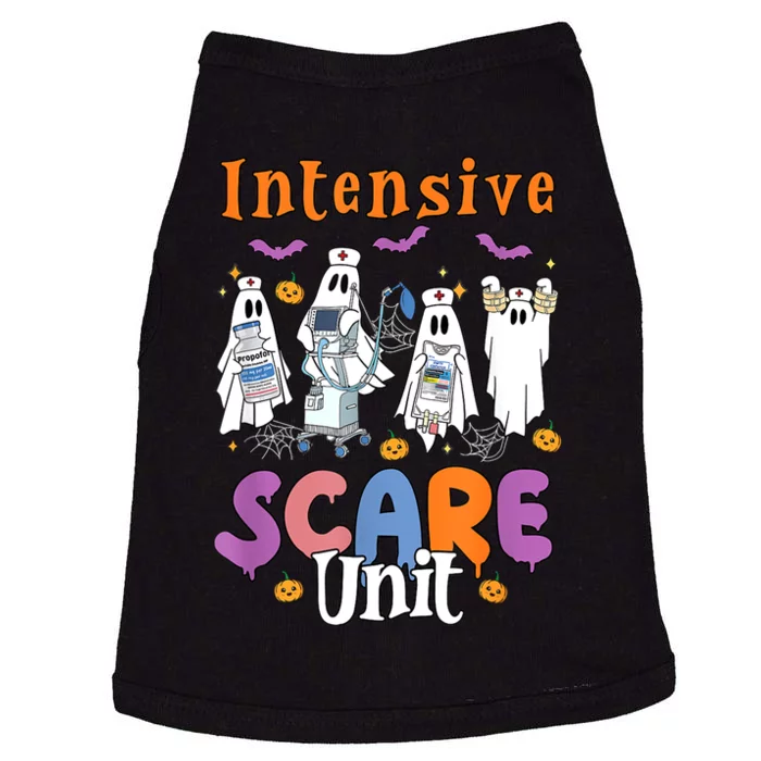 Cute Halloween Funny Nicu Picu Nurse Tech Intensive Scare Unit Icu Boo Crew Gift Doggie Tank