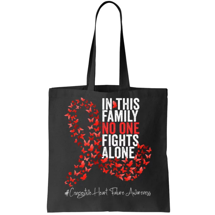 Congestive Heart Failure Awareness Month Red Ribbon Tote Bag