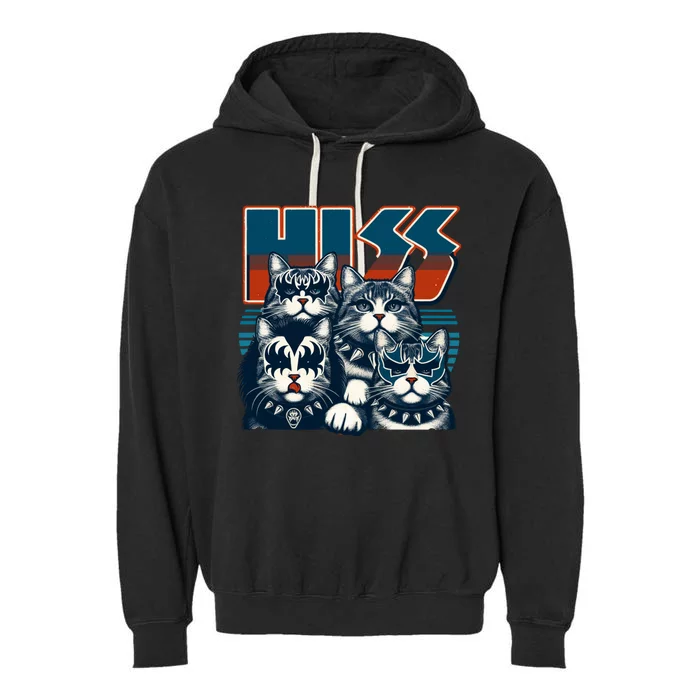 Cat Hiss Funny Cat Lover Cat Owner Cat Humor Garment-Dyed Fleece Hoodie