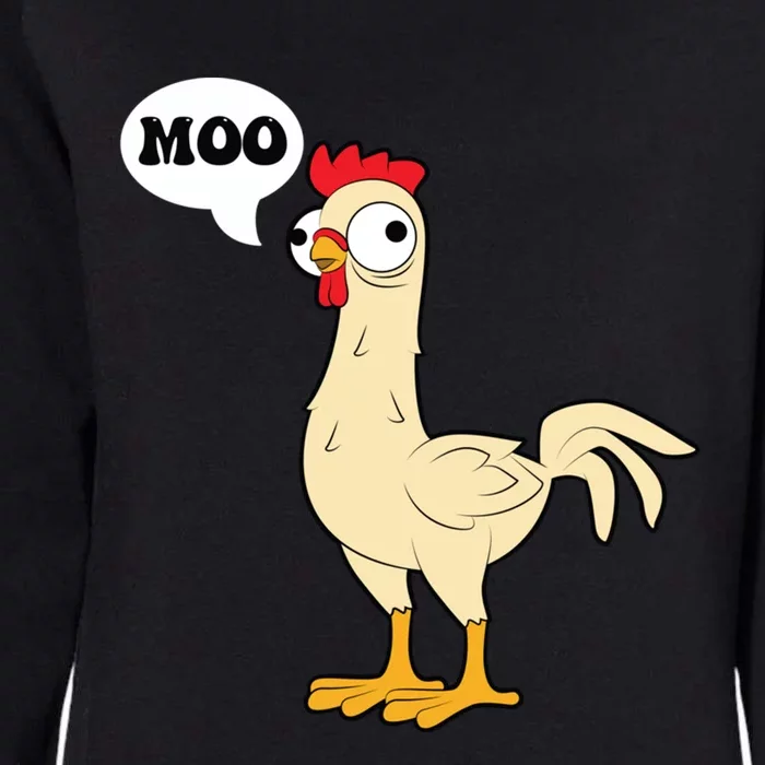 Chicken Hen Fowl Cow Funny Joke Dad Joke Great Gift Womens California Wash Sweatshirt