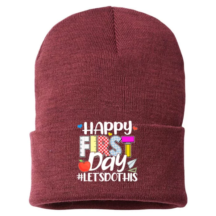 Cute Happy First Day #Lets Do This Sustainable Knit Beanie