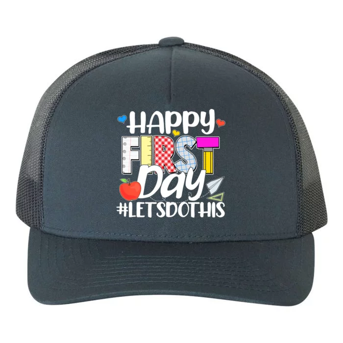 Cute Happy First Day #Lets Do This Yupoong Adult 5-Panel Trucker Hat