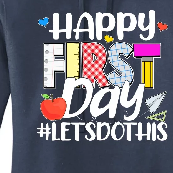 Cute Happy First Day #Lets Do This Women's Pullover Hoodie