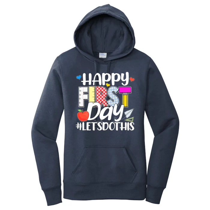 Cute Happy First Day #Lets Do This Women's Pullover Hoodie