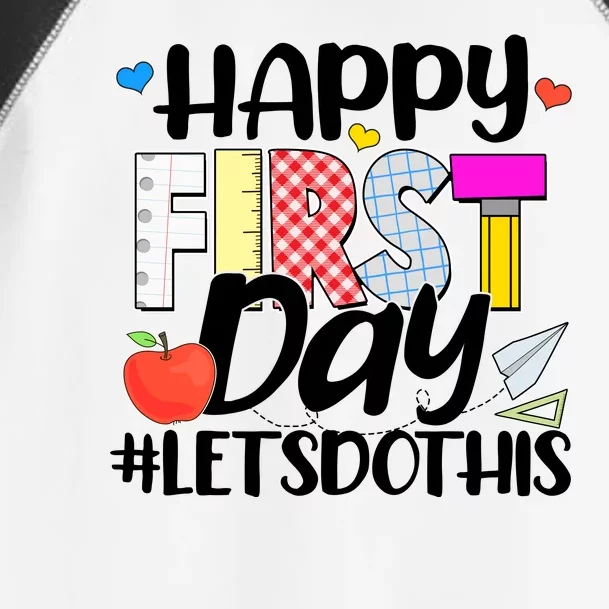 Cute Happy First Day #Lets Do This Toddler Fine Jersey T-Shirt