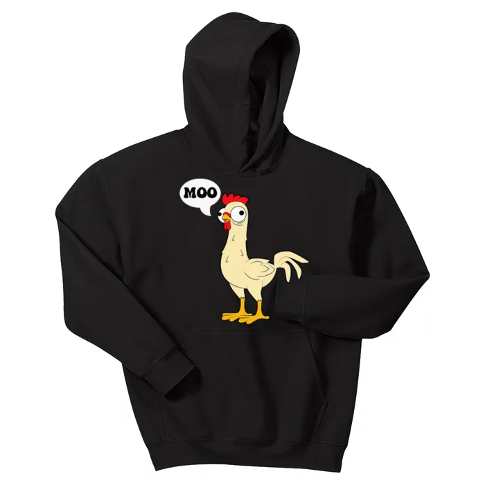 Chicken Hen Fowl Cow Funny Joke Dad Joke Kids Hoodie