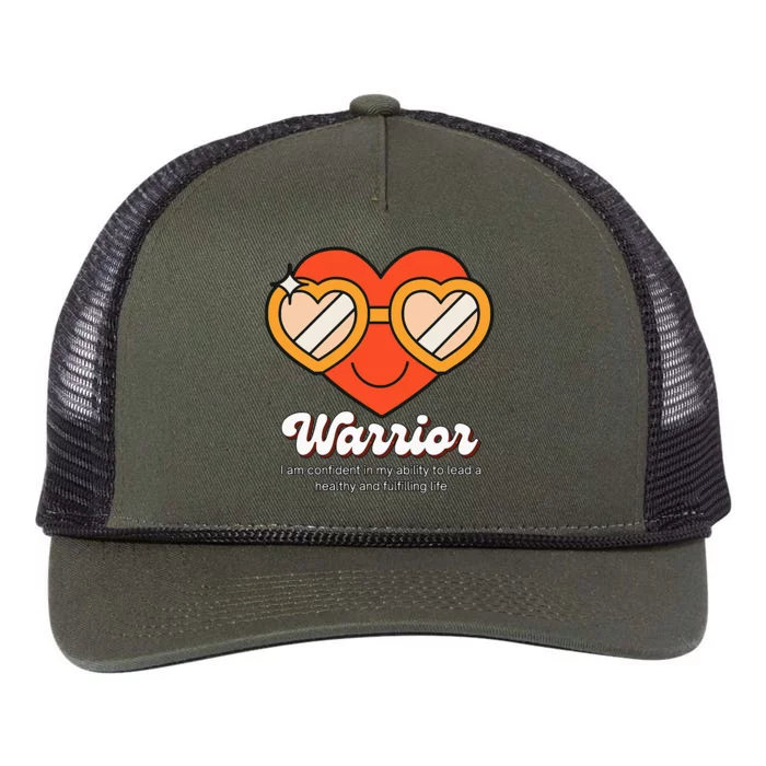 Congestive Heart Failure Warrior - Heart Health Motivation Retro Rope Trucker Hat Cap