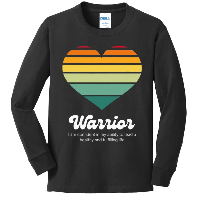 Congestive Heart Failure Warrior - Heart Health Motivation Kids Long Sleeve Shirt