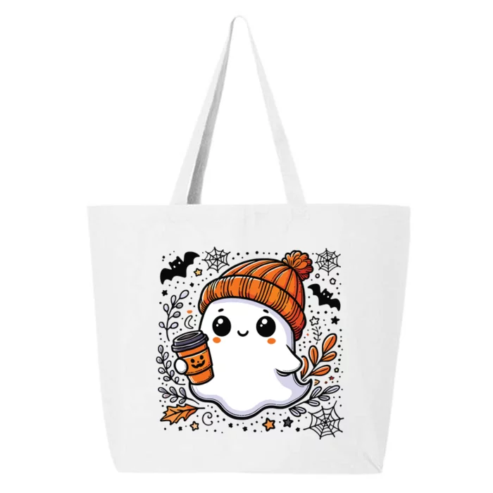 Cute Halloween For Women Halloween Ghost Coffee Women 25L Jumbo Tote