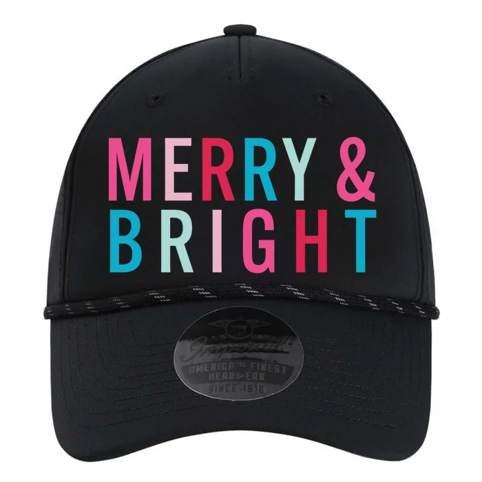 Christmas Holiday Graphic Merry And Bright Long Sleeve Performance The Dyno Cap