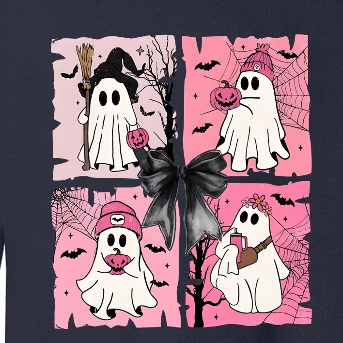 Coquette Halloween Ghost Ghoul Cute Halloween Costume Toddler Sweatshirt