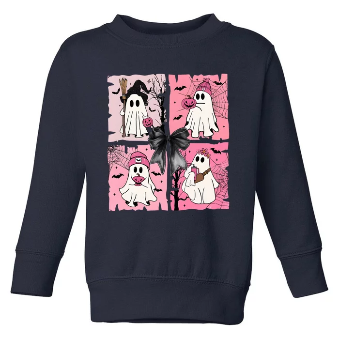 Coquette Halloween Ghost Ghoul Cute Halloween Costume Toddler Sweatshirt