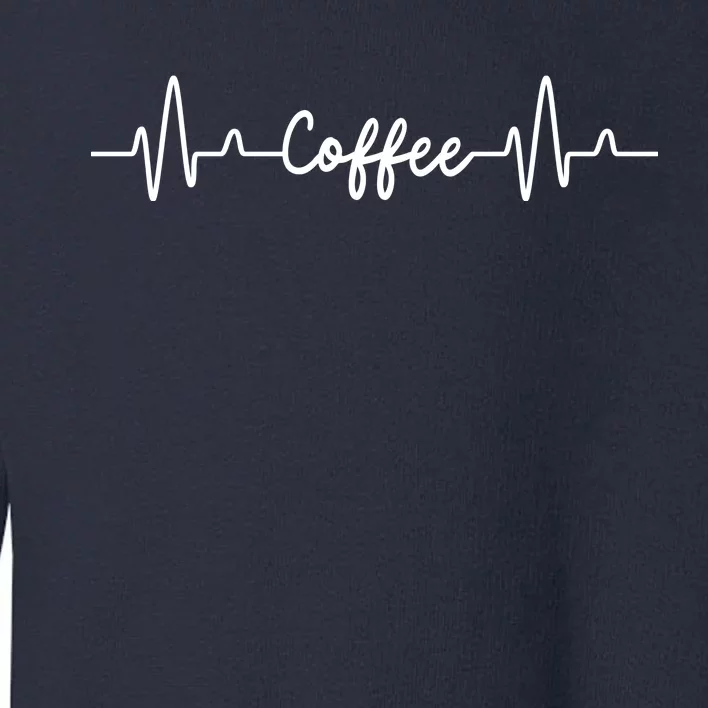 Coffee Heartbeat Gift For Coffee Lover Toddler Sweatshirt