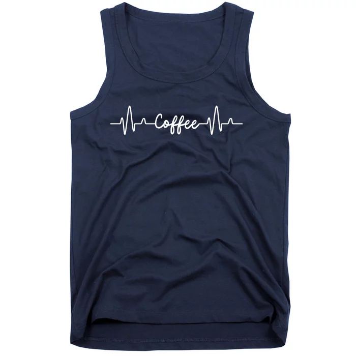 Coffee Heartbeat Gift For Coffee Lover Tank Top