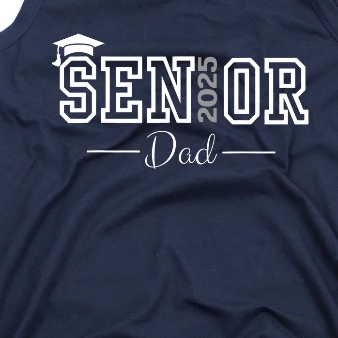 Cute Heart Graduate Proud Dad Senior Of 2025 Class Tank Top