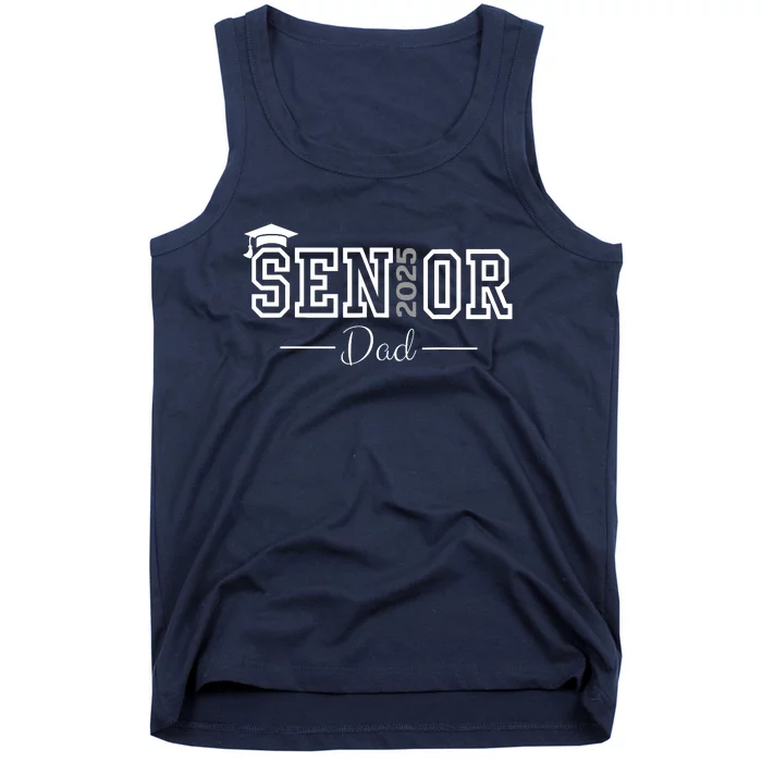 Cute Heart Graduate Proud Dad Senior Of 2025 Class Tank Top