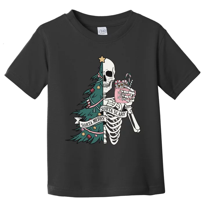 Christmas Holiday Graphic Merry And Bright Long Sleeve Toddler T-Shirt