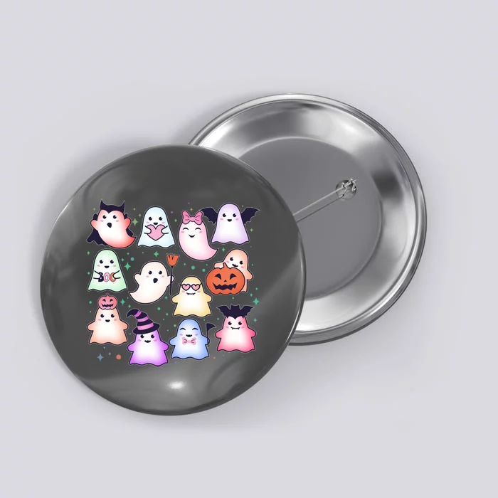 Cute Halloween Ghosts Button