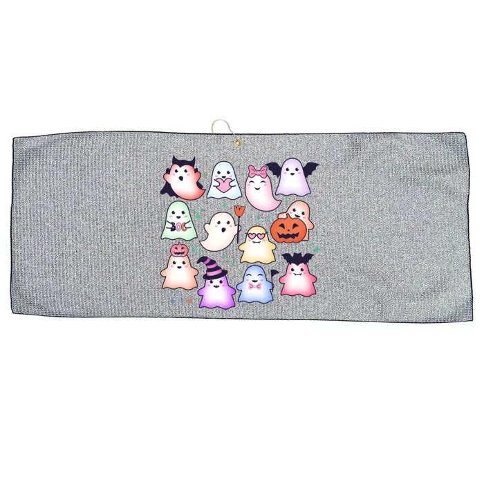 Cute Halloween Ghosts Large Microfiber Waffle Golf Towel