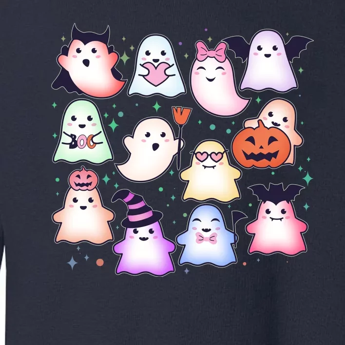 Cute Halloween Ghosts Toddler Sweatshirt