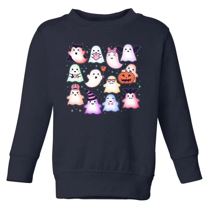 Cute Halloween Ghosts Toddler Sweatshirt