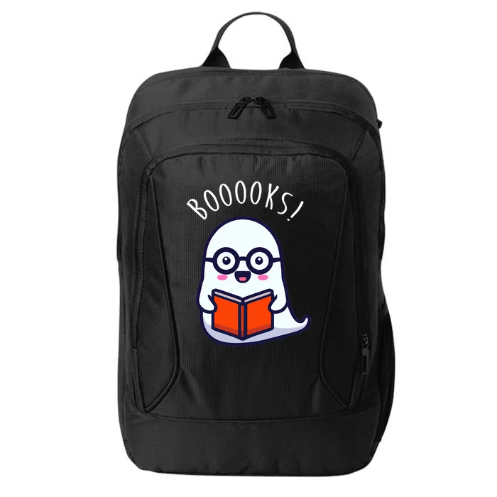 Cute Halloween Ghost Reading A Library Book Gift City Backpack