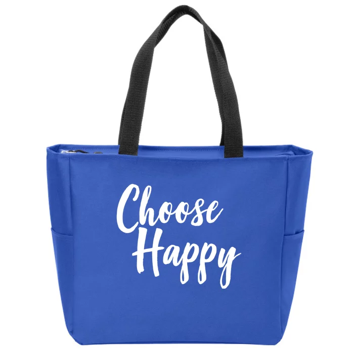 Choose Happy Gift Zip Tote Bag