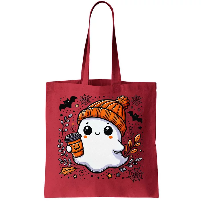 Cute Halloween Ghost Coffee Tote Bag