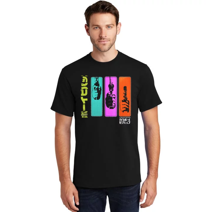 Cowboy Hand Gun Colorful Panels Tall T-Shirt