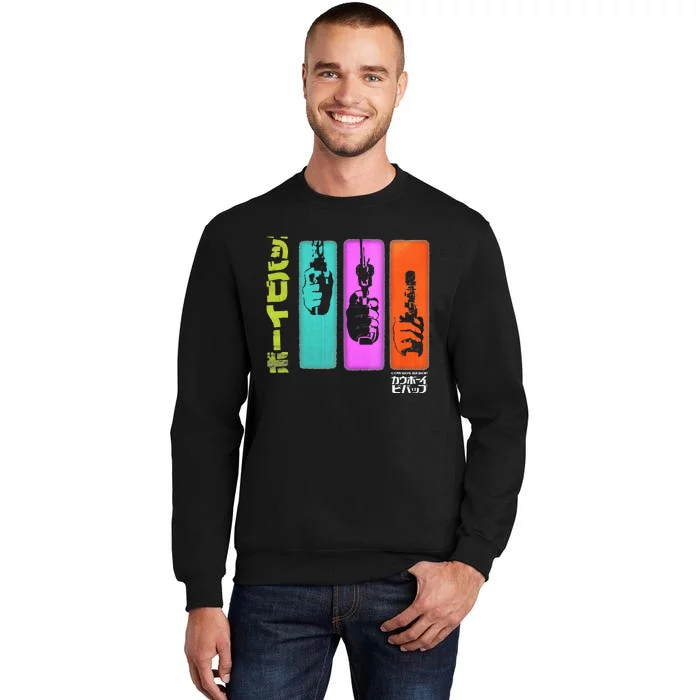 Cowboy Hand Gun Colorful Panels Tall Sweatshirt