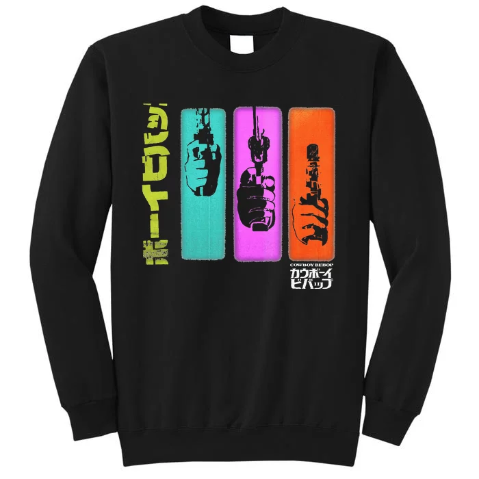 Cowboy Hand Gun Colorful Panels Tall Sweatshirt