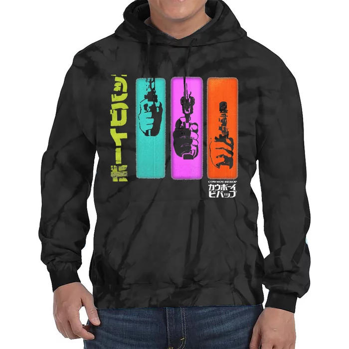 Cowboy Hand Gun Colorful Panels Tie Dye Hoodie