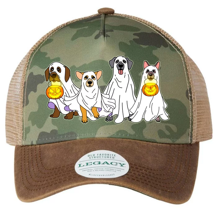 Cute Halloween Ghost Dogs Pups Legacy Tie Dye Trucker Hat