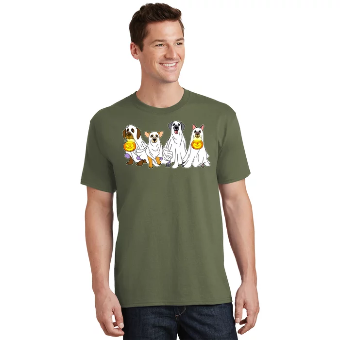 Cute Halloween Ghost Dogs Pups T-Shirt