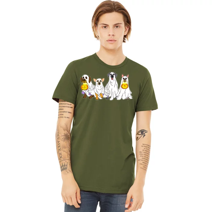 Cute Halloween Ghost Dogs Pups Premium T-Shirt