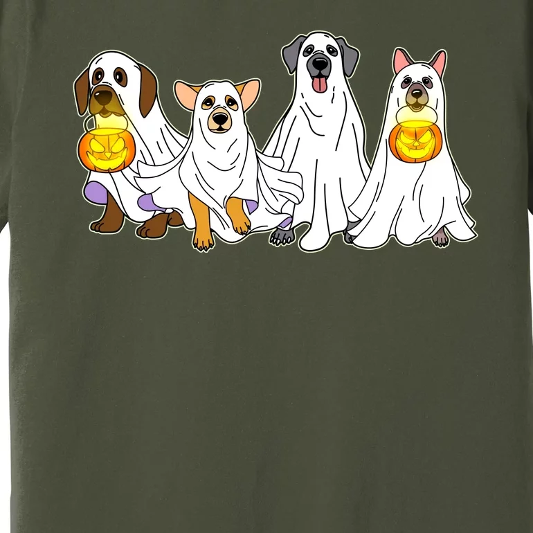 Cute Halloween Ghost Dogs Pups Premium T-Shirt