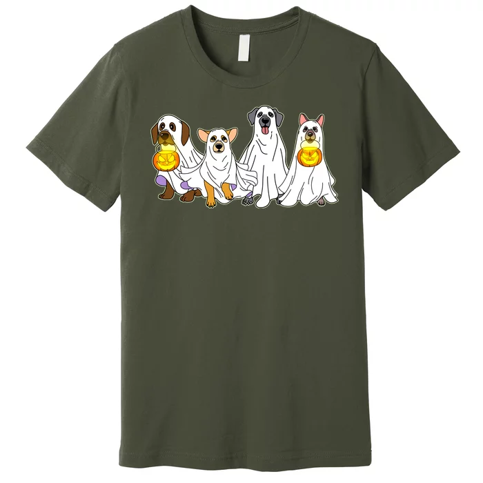 Cute Halloween Ghost Dogs Pups Premium T-Shirt