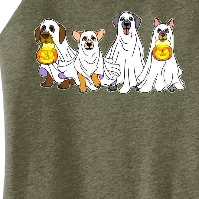 Cute Halloween Ghost Dogs Pups Women’s Perfect Tri Rocker Tank