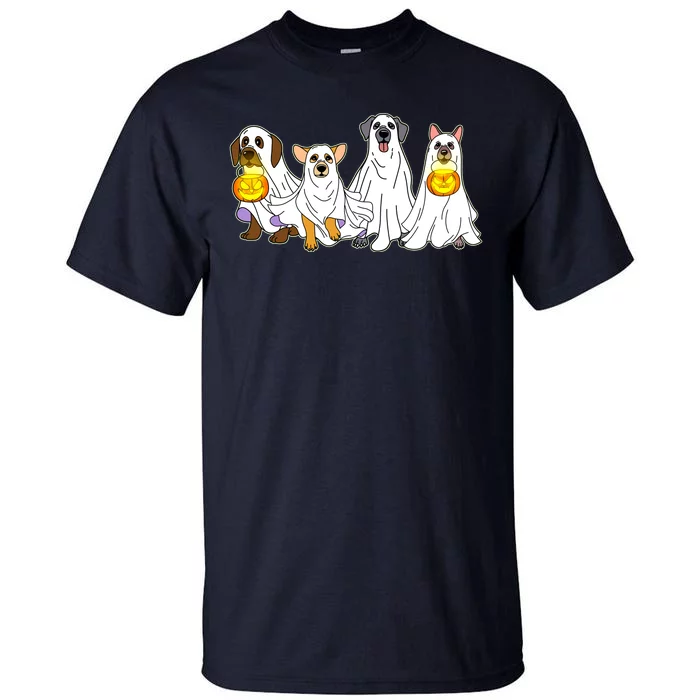 Cute Halloween Ghost Dogs Pups Tall T-Shirt