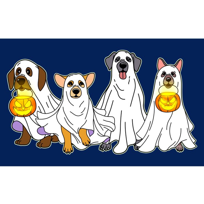 Cute Halloween Ghost Dogs Pups Bumper Sticker