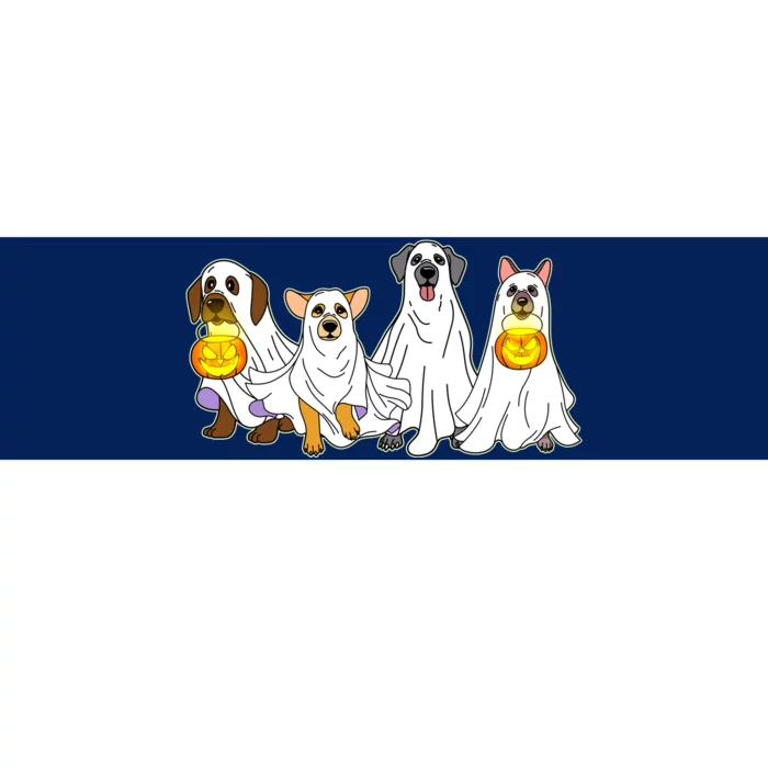 Cute Halloween Ghost Dogs Pups Bumper Sticker