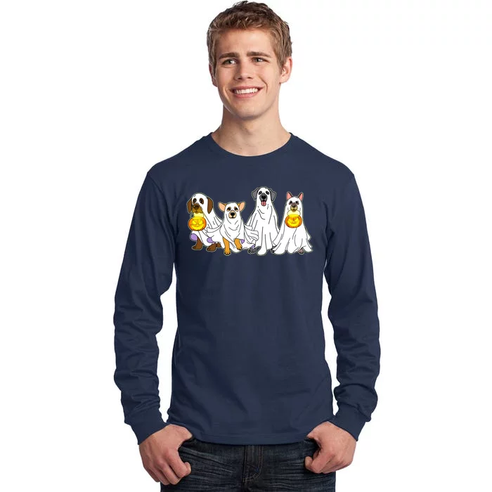 Cute Halloween Ghost Dogs Pups Tall Long Sleeve T-Shirt