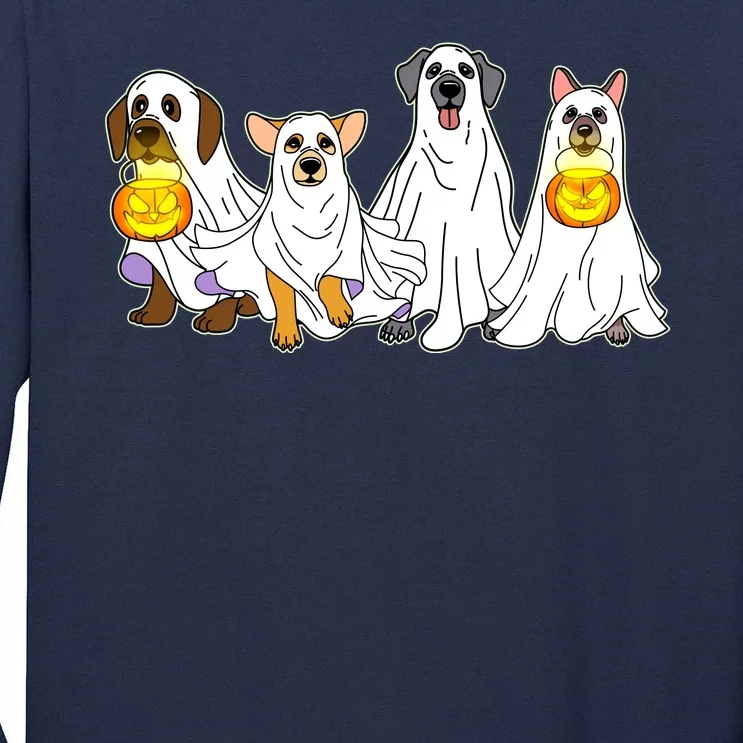 Cute Halloween Ghost Dogs Pups Tall Long Sleeve T-Shirt