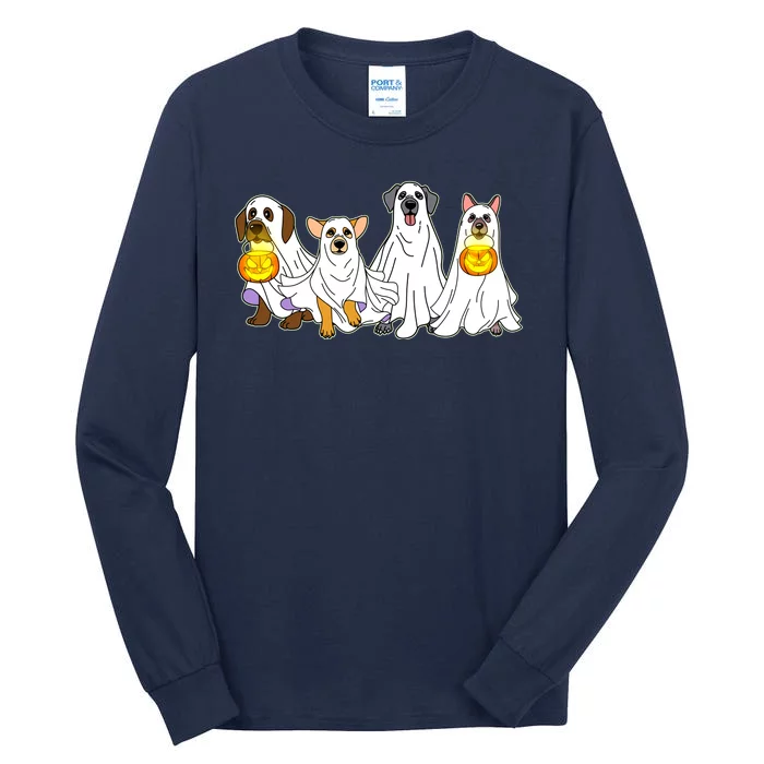 Cute Halloween Ghost Dogs Pups Tall Long Sleeve T-Shirt