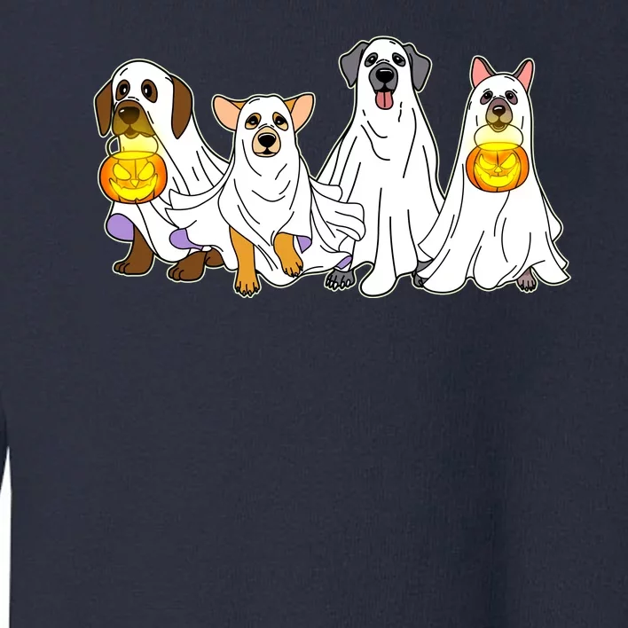 Cute Halloween Ghost Dogs Pups Toddler Sweatshirt