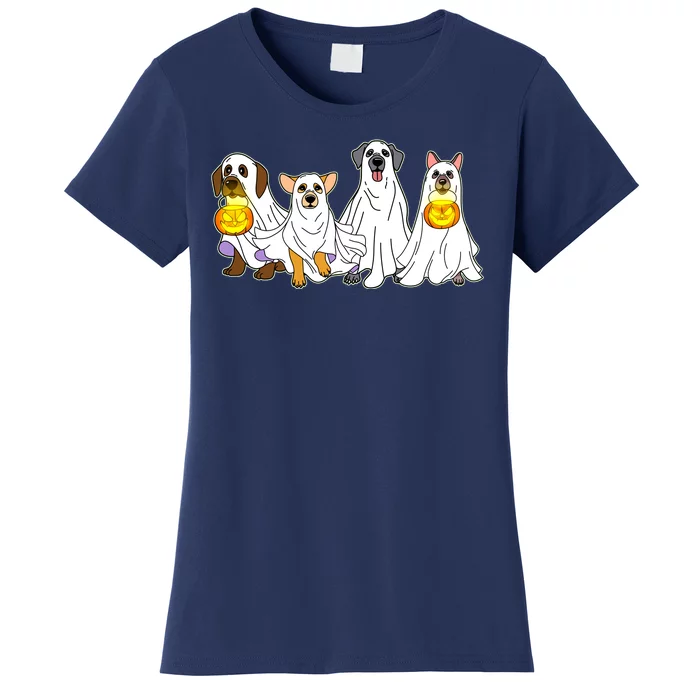 Cute Halloween Ghost Dogs Pups Women's T-Shirt